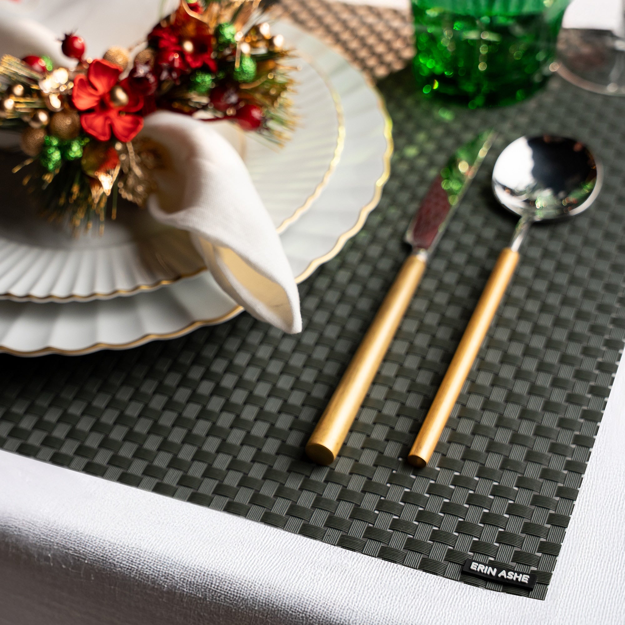 Large Weave Vinyl Placemats - Rectangular